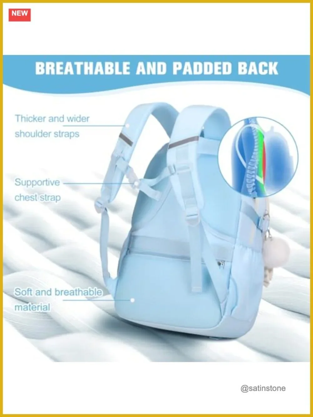 Cute Bow Backpack Set with Lunch Bag & Pen Case, USB Charging Port